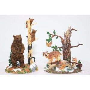 Dept 56 Village Accessories - Rocky Mountain Wildlife Bears and Bobcat